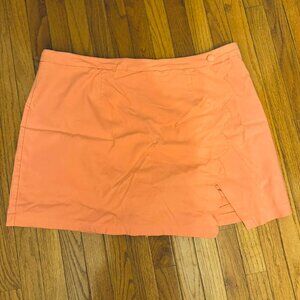 Cato Plus Size 24 Peach Scalloped Faux Wrap Skort